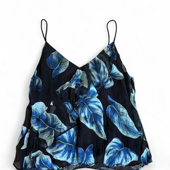 Alice + Olivia paradise leaves silk top - Picture 6 of 8